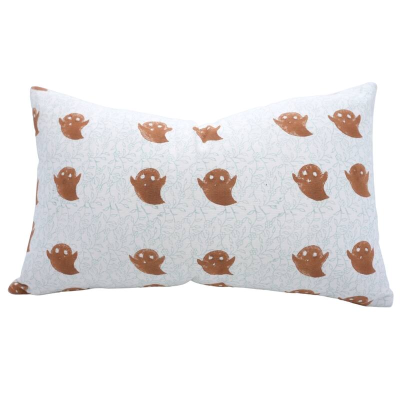 Fabdivine Home Decorative Accent Green Cotton Cushion Case, Skeleton - Pillow Covers - Ghost- Brown, Blue - 18" X 18"