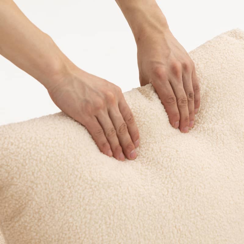 L-Shaped Modular Sectional Sofa, Full Foam Compressed Deep Seat Sofa, Upholstered Corner Sofa with 5 Throw Pillows