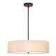 preview thumbnail 58 of 71, 3-Light 20"W Drum Fabric Semi Flush Mount Pendant Chandelier