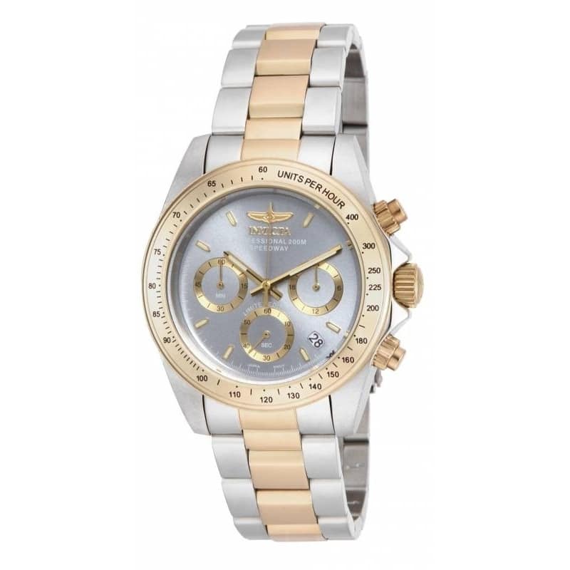 Invicta Men's ILE9212A Speedway Quartz Chronograph Charcoal Dial Watch - Gray