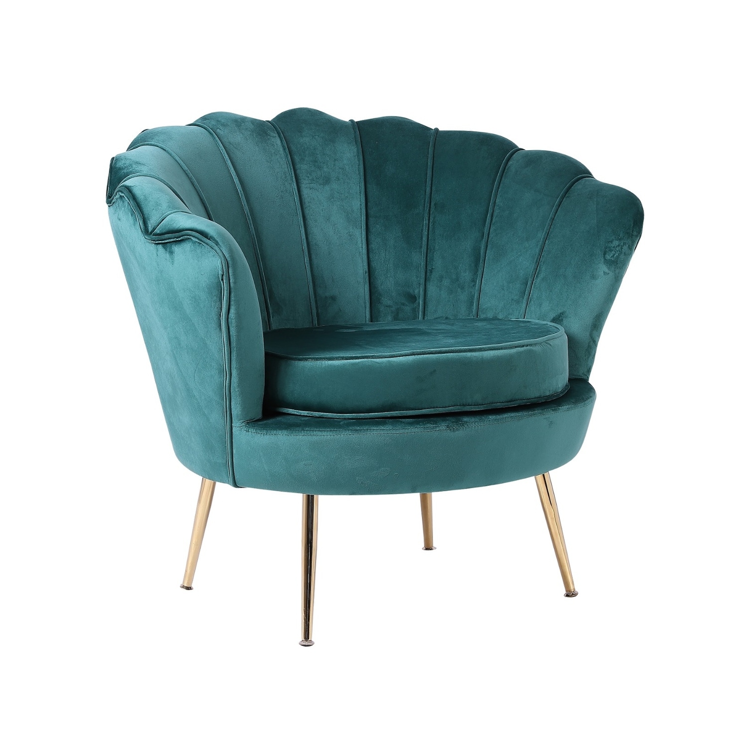 Green velvet best sale chair gold legs