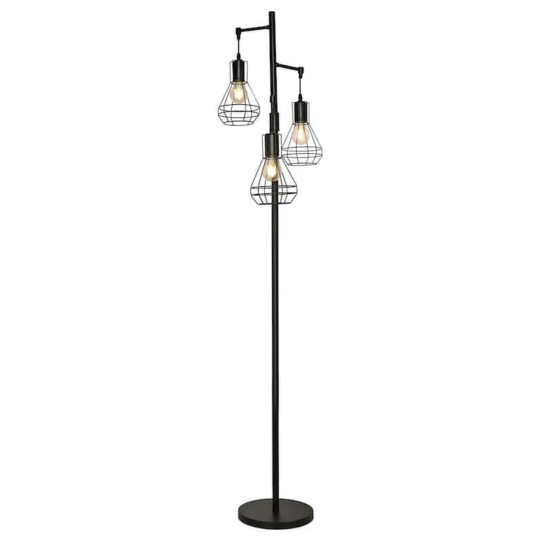 Farmhouse Industrial Floor Lamp Standing Tree Tall Lamp
