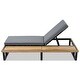 preview thumbnail 9 of 18, Outdoor Chaise Lounge Chair with 5-Position Adjustable Backrest and Wood Side Table