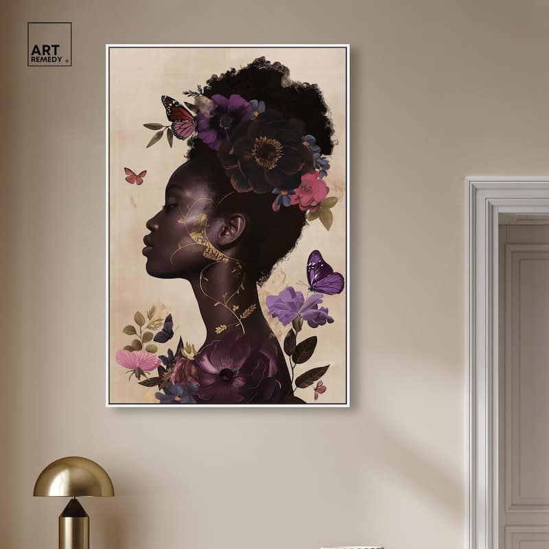 Burgundy Nectar Canvas by Art Remedy