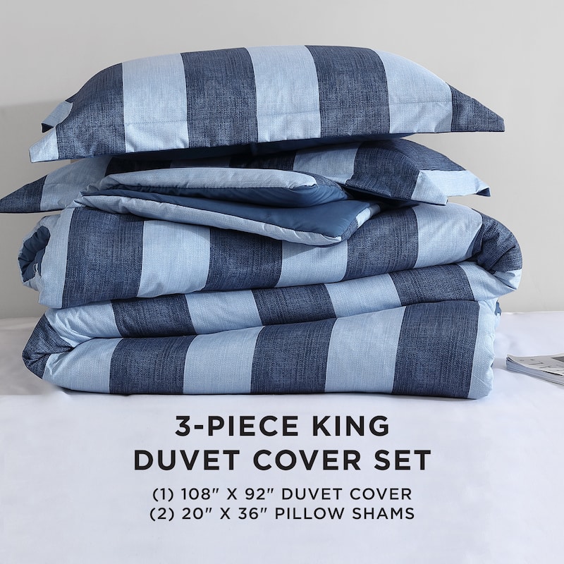 Juicy Couture Printed Denim Stripe Reversible Duvet Sets