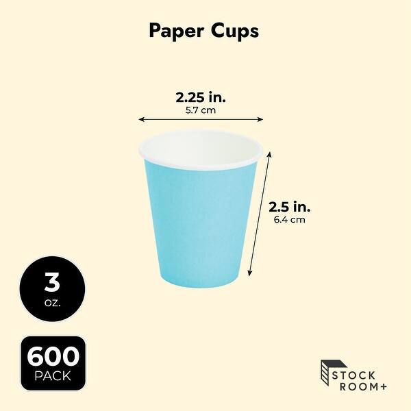 Small Paper Cups for Bathroom, 3oz Disposable Mouthwash Cups Bulk (Blue