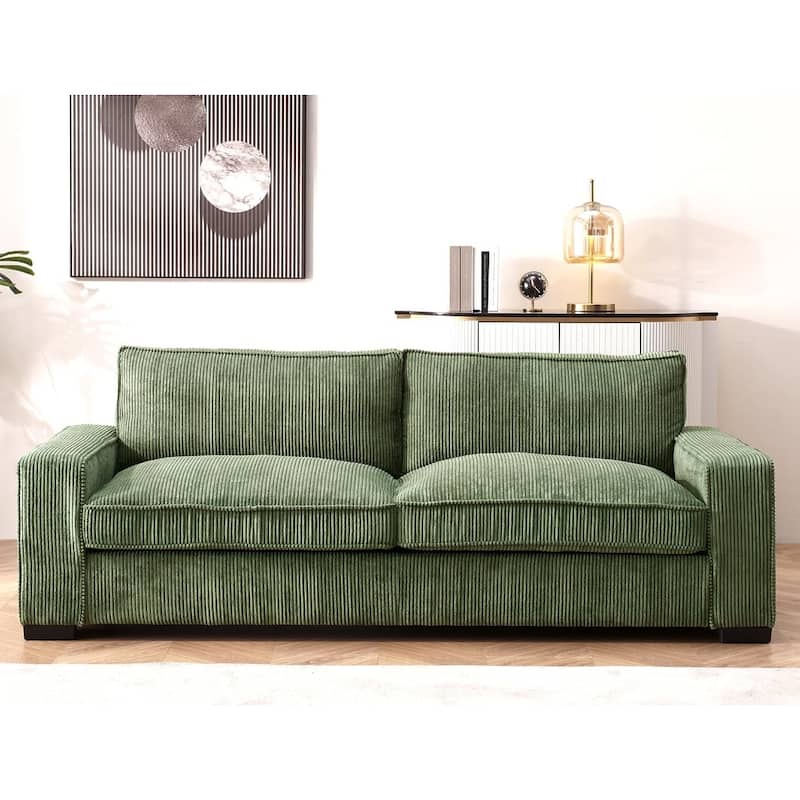 Luxe Corduroy Sofa with Sleek Design Spacious and Comfortable 3 Seater Couch Large