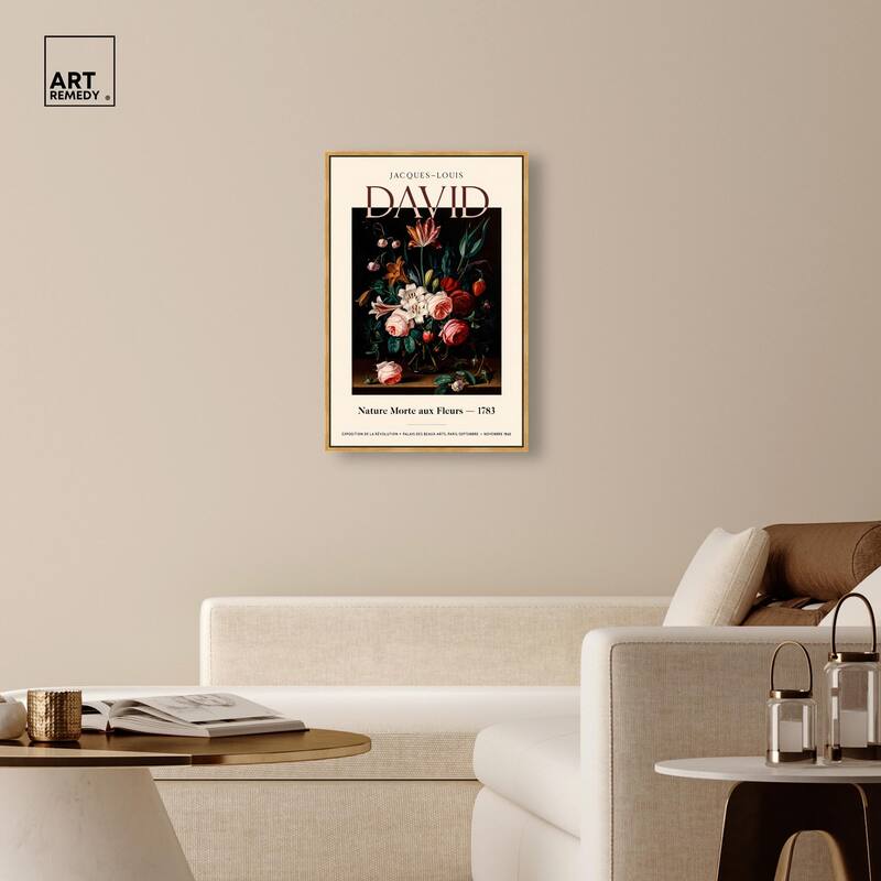 Flowers in a Dark Canvas by Art Remedy