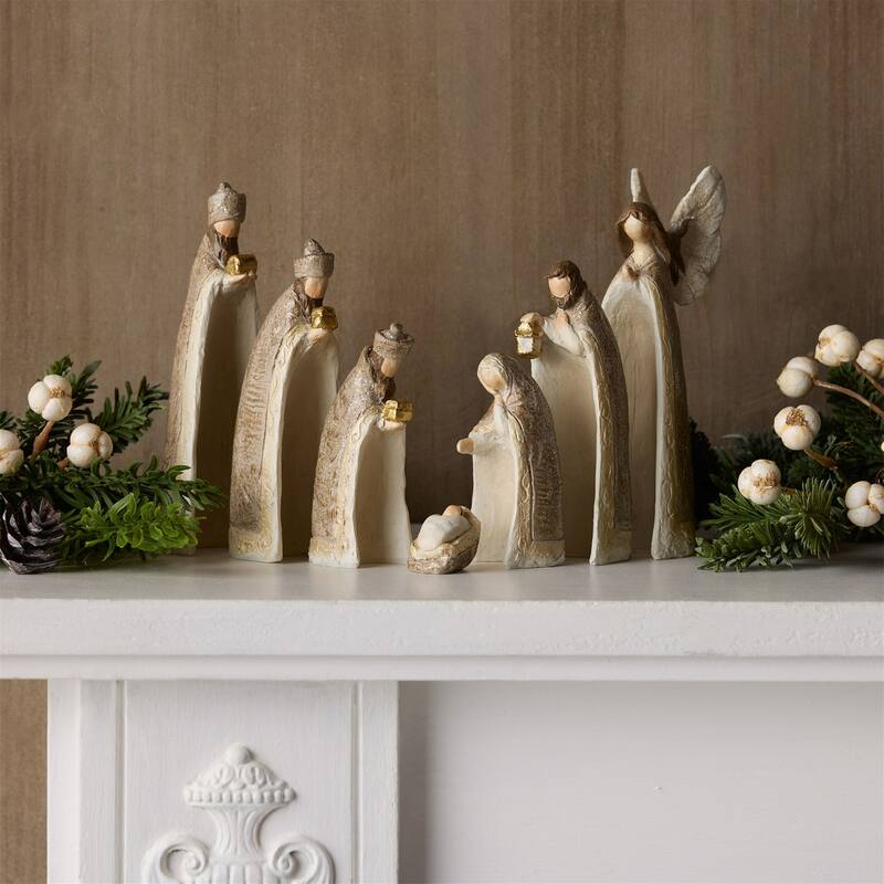 Christmas Nativity Tabletop Figurines - 6" - Set of 7