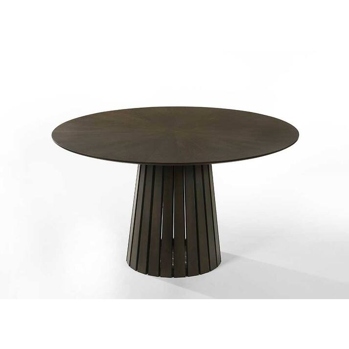 Modrest Weiss Mid-Century Modern Wenge Round Dining Set