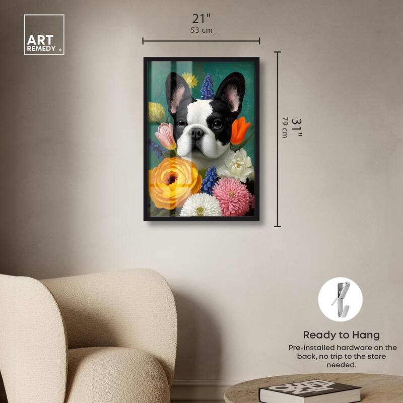 Secret Garden Frenchie Shadowbox by Art Remedy