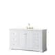 Option White, Gold Trim, White Quartz Top