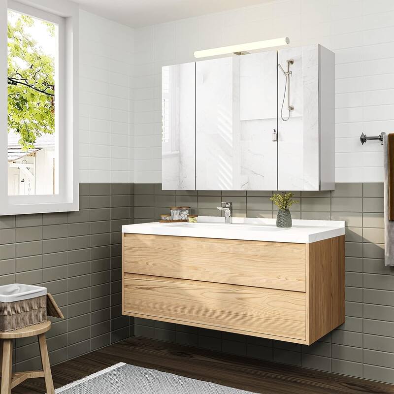 Lighted Medicine Cabinet Bathroom Wall Mounted Storage Doors