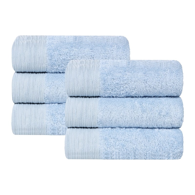 Superior Sierra Rayon From Bamboo Cotton Blend Hand Towel Set of 6
