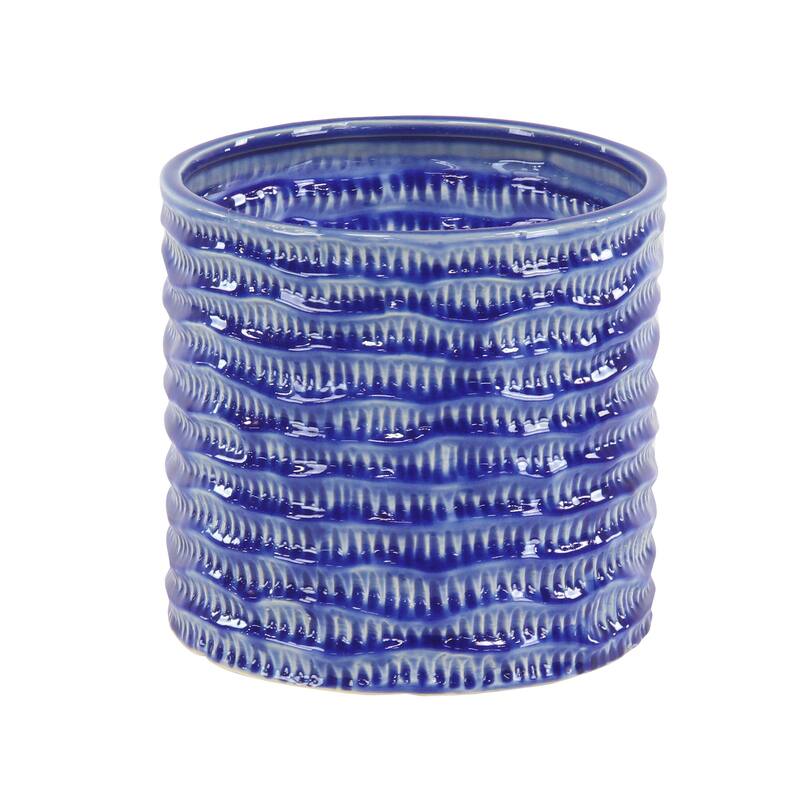 Porcelain Coastal Planter (Set of 3) - S/3 9", 7", 6"H