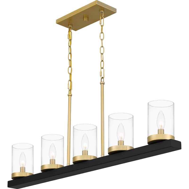 Greeley 5-Light Matte Black Island Light - Matte Black