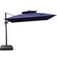 preview thumbnail 33 of 85, 11 x 11 FT Outdoor Square Patio Cantilever Offset Umbrella with Crank and 360 Degrees Rotation