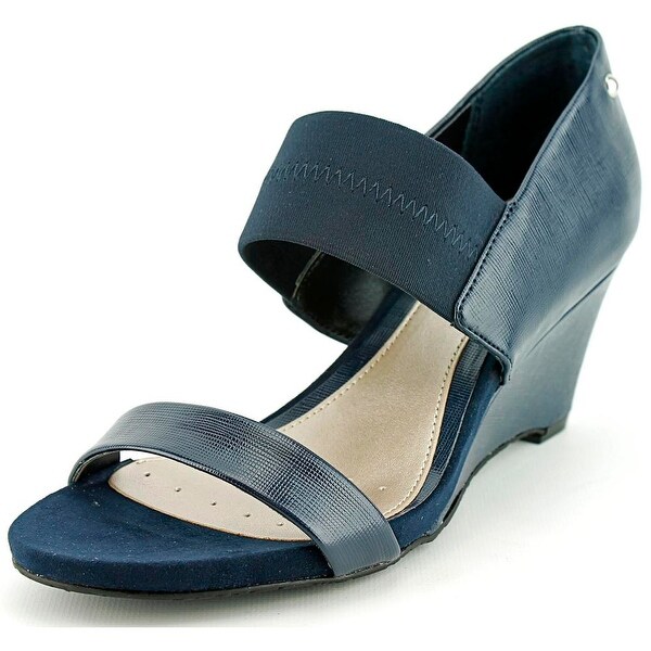 Alfani Maryka Women Open Toe Synthetic Blue Platform Sandal