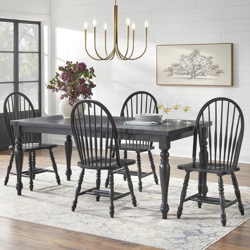 Lifestorey Clemence Farmhouse Dining Table with Turned Legs