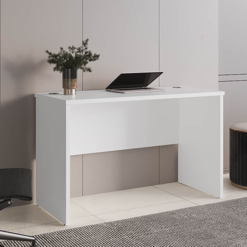 GDFStudio - Lucas Compact Writing Desk with 30-Inch Height - White
