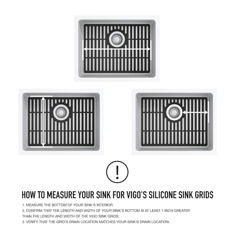 VIGO 19" L X 14" W Silicone Protective Bottom Grid for Kitchen Sink