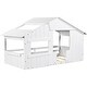 preview thumbnail 10 of 15, Twin Size Solid Wood House Bed with Roof & Window