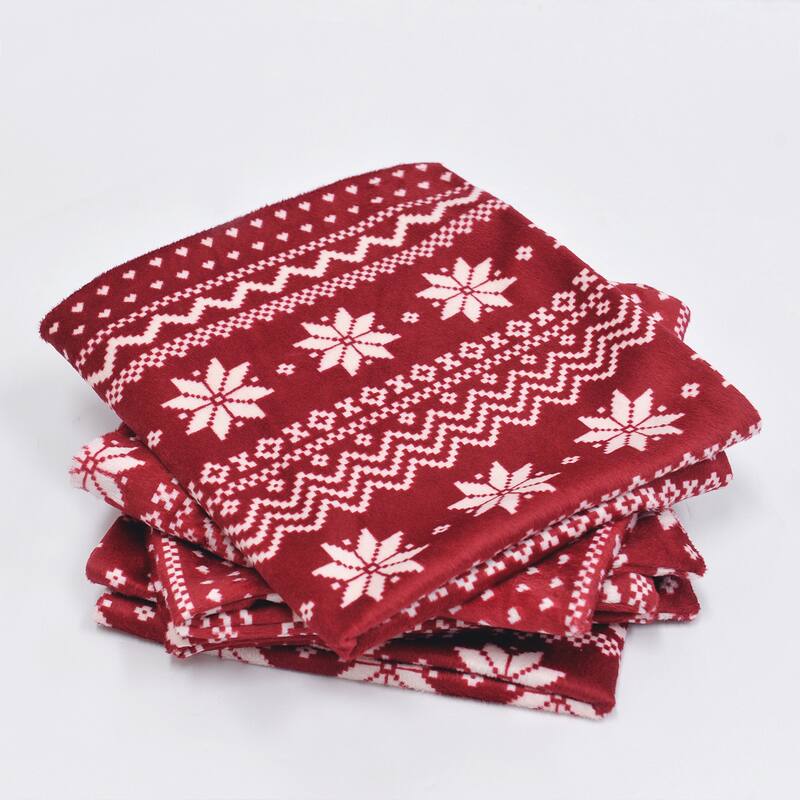 Christmas Holiday Gift Pillow Shells 4 pc Set, NO INSERT