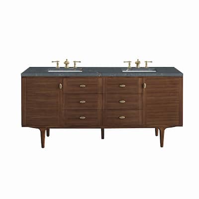 James Martin Vanities 670-V72-3PBL Amberly 72" Double Basin Wood