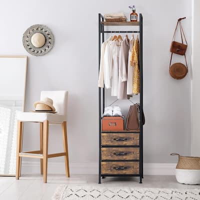 Clothing Rack with Drawers