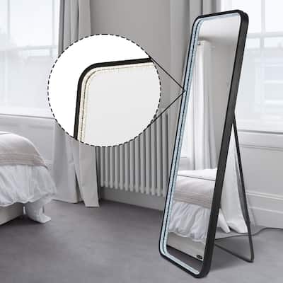 Tatum 65 in. H x 24 in. W Large Crystal Lining Rectangle Antifog Wall Or Floor Full-Length Mirror & Smart Touch - by JONATHAN Y