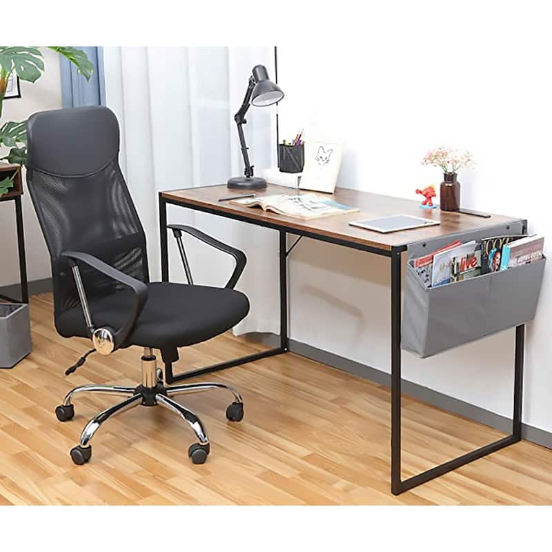 JJS Compact Computer Desk - Simple Modern Writing Desk for Small Spaces, Home Office & Student Study