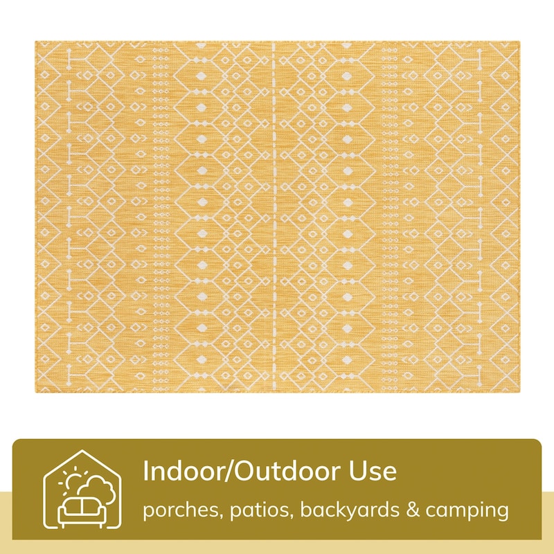 Well Woven Medusa Nord Nordic Lattice Indoor Outdoor Area Rug