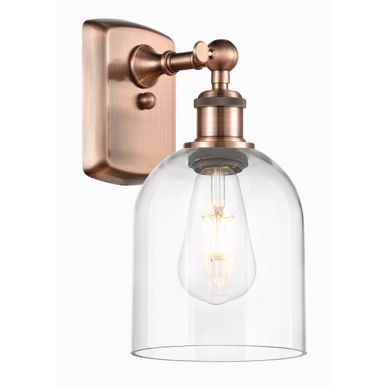 Innovations Lighting 516-1W-11-6 Bella Sconce Bella 11" Tall Wall - Antique Copper / Clear
