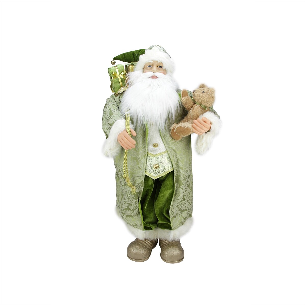 Shop 32 Green And White Standing Santa Claus Christmas Figure Overstock 16556309