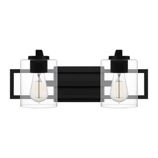 Lansdowne 2-Light Matte Black Vanity Light