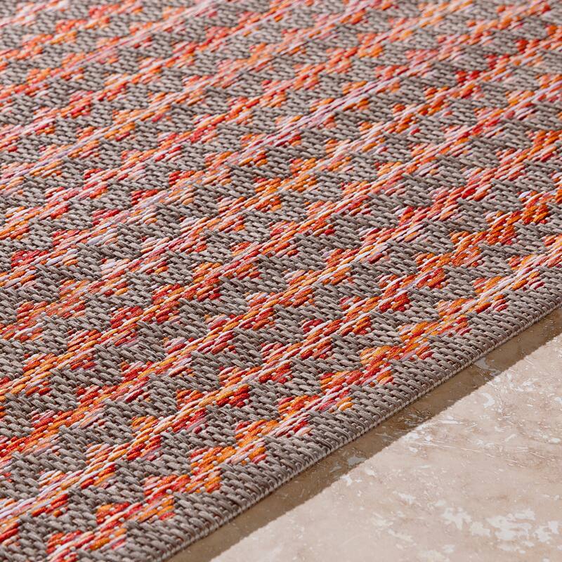 Vickie Subtle Stripes Outdoor Area Rug