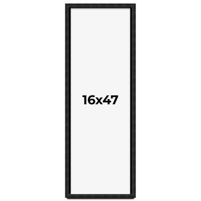 16x47 Shadow Box Black Rustic Barnwood Display Frame | 1.125 Inch