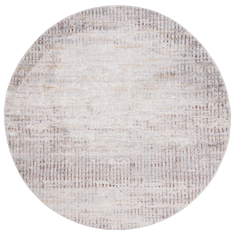 SAFAVIEH Palma Arletta Modern Abstract Rug - 6'7" Round - Beige/Brown