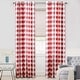 preview thumbnail 38 of 42, Porch & Den Alfalfa Plaid Pattern Room-darkening Window Curtains 52" width X 120 " length - Red