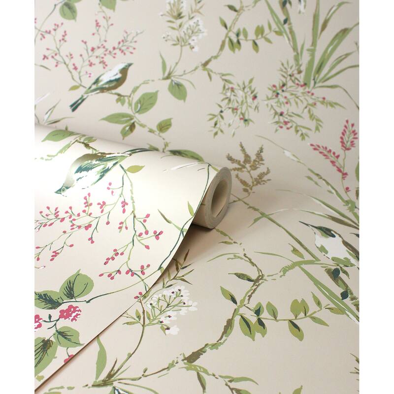 Fine Decor Mariko Neutral Botanical Wallpaper