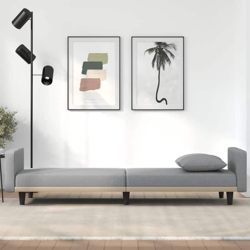 vidaXL Sofa Bed Loveseat Convertible Sofa Bed with Cushions for Studio Fabric - 86.6" x 35" x 27.6"