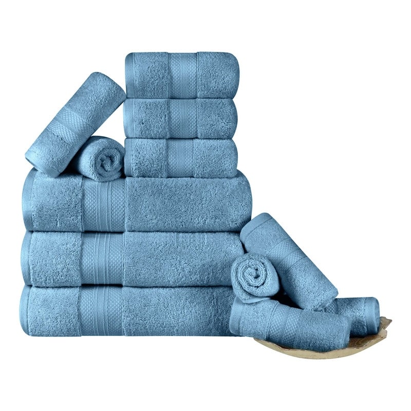 Blue Nile Mills Rio Turkish Cotton 12 Piece Towel Set