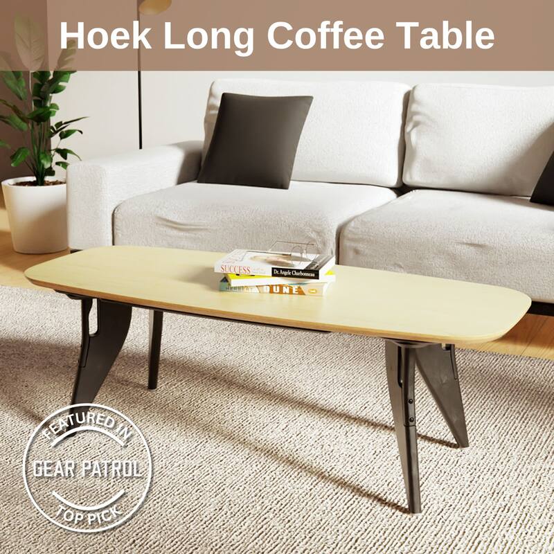 Hoek Long Coffee Table - 47.5" L x 20" W x 15" H