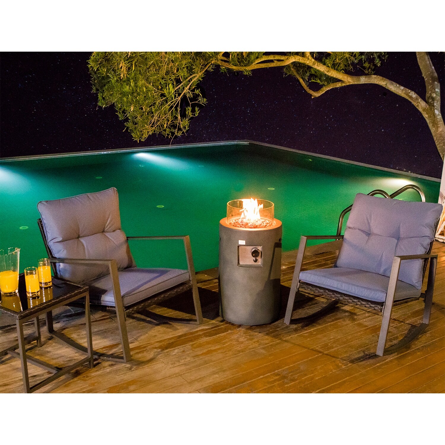 Bistro fire pit hot sale set