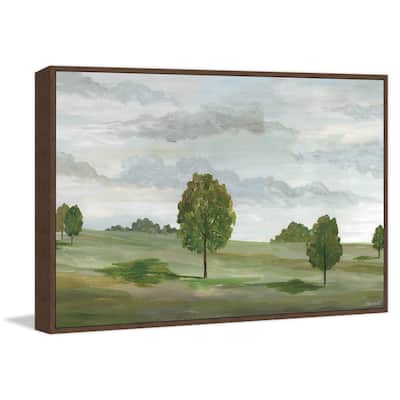Meadow and Trees Floater Framed Print on Canvas