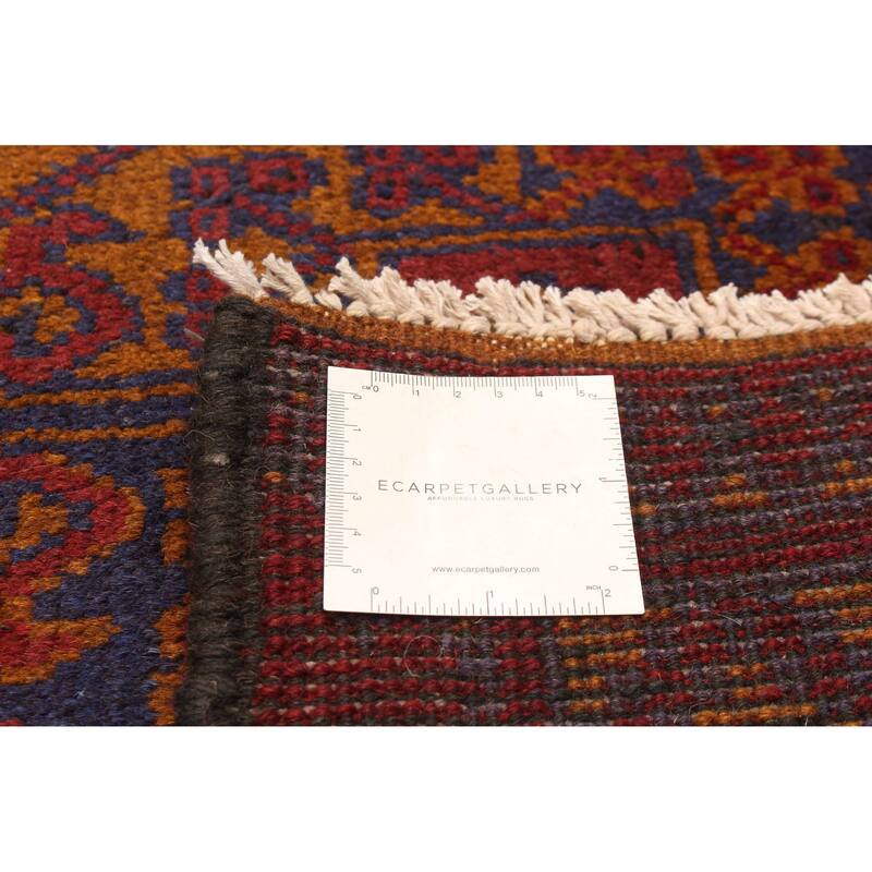 ECARPETGALLERY Hand-knotted Afghan Brown Wool Rug - 3'3 x 4'10