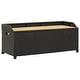 preview thumbnail 1 of 4, 47.2" Patio Storage Bench, Poly Rattan Storage Bench, Designed With a Spacious Trunk, Outdoor Bench Black