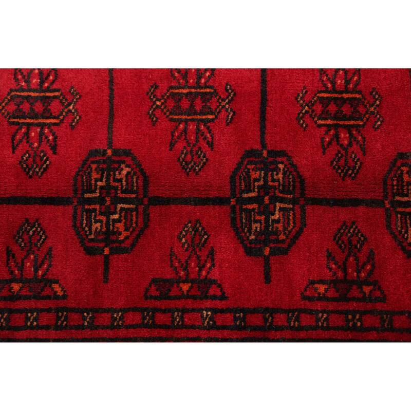 ECARPETGALLERY Hand-knotted Teimani Red Wool Rug - 3'11 x 6'1