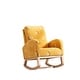 preview thumbnail 32 of 46, Upholstered High Back Wooden Rocking Chair for Living Room Baby Kids Room Bedroom, Pink Boucle