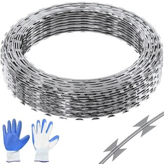 VEVOR Razor Wires,Double Spiral Razor Ribbon Barbed Wire ，Rolls Razor ...